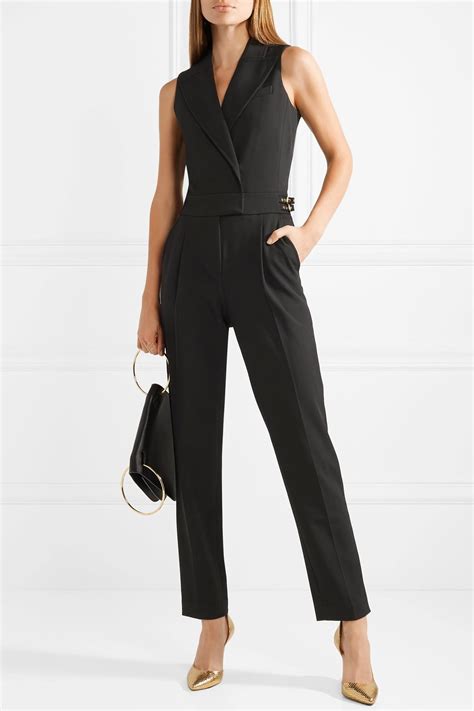 michael kors black polyester sleeveless jumpsuit|Michael Kors black sequin jumpsuit.